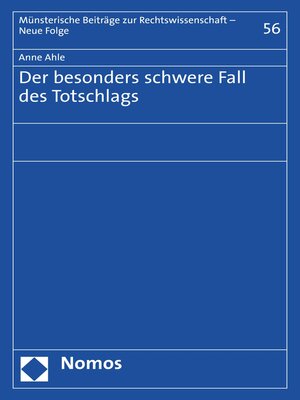 cover image of Der besonders schwere Fall des Totschlags